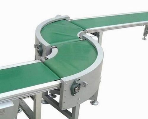 satın al Mavi beyaz yeşil pvc dönüş eğrisi 90 derece konveyör bant 180 derece konveyör bant online manufacture