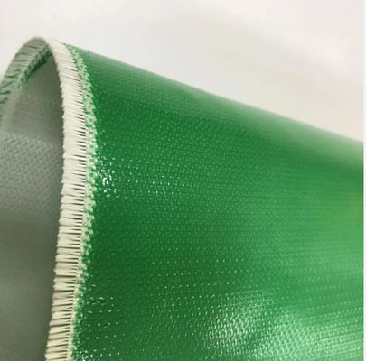 Yeşil Silikon Fiberglass Kumaş Çift Taraflı Silikon Kaplı Fiberglass Kumaş Havalandırma Boru hattı için
