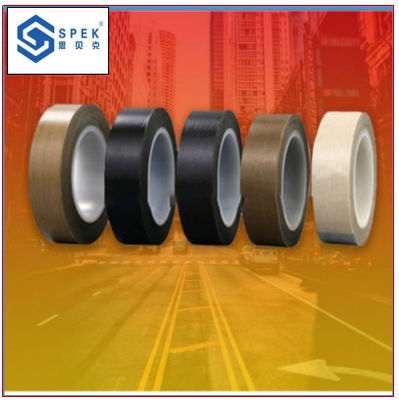 PTFE kaplı cam lif bant ısıya dayanıklı silikon yapışkan bant 0.08mm kalınlığı